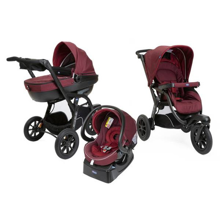 Chicco Trio Activ3 Wózek Wielofunkcyjny 3w1 Burgundy