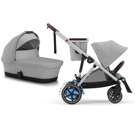 Cybex E-Gazelle S Wspomagany Wózek Głęboko-Spacerowy Rok Po Roku Stone Grey