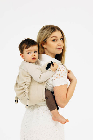 LennyLamb Nosidło Klamrowe Onbuhimo Z Tkaniny Skośno-Krzyżowej (58% Bawełna, 42% Wiskoza Bambusowa), Rozmiar Standard - Track