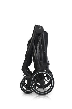 Easy Go Duoflex Wózek Głęboko-Spacerowy Bliźniaczy Rok po Roku Cloudy Gray 2 Siedziska 1 Gondola