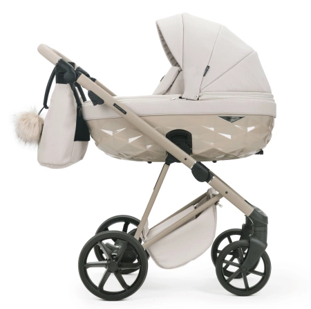 Adamex QUANTUM NATURA Wózek Głęboko-Spacerowy QN-3 Vanilla