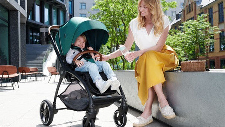 Kinderkraft Evolution Wózek Spacerowy + Cocoon Platinum Grey