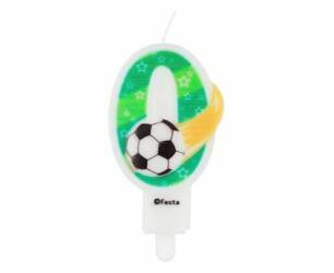 Godan Świeczka Cyferka 0 z Piłką 7,8cm