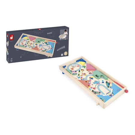 Janod Gra zręcznościowa drewniana Pinball Applepop 5+