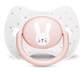 Suavinex Smoczek fizjologiczny silikonowy Premium 0-6m Królik różowy Hygge Baby