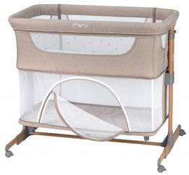 MoMi Smart Bed Łóżeczko Dostawne Kojec 4w1 Beige 