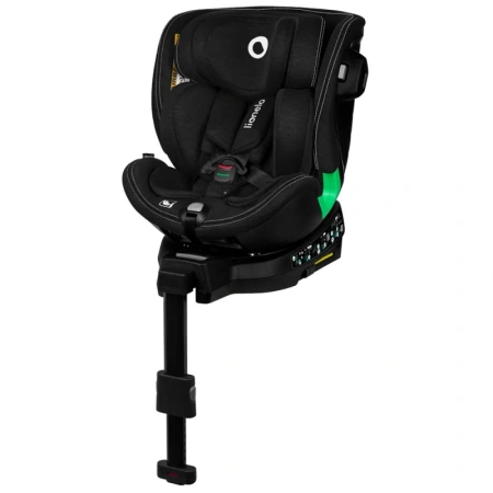 Lionelo Harmony i-Size - obrotowy fotelik samochodowy 0-36 kg | Black Carbon Bamboo