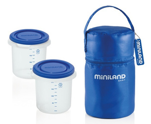 Miniland Pojemniki Hermetyczne Z Opakowaniem Izotermicznym - 2x250ml