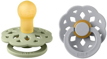 Bibs Boheme 2-Pak Smoczki Uspokajające Kauczukowe Hevea Rozmiar S Sage & Cloud