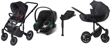 Anex M/Type Special Edition Wózek Głęboko-Spacerowy Hide + Cybex Aton B2 i-Size Fotelik Samochodowy 0-13kg + Baza One Volcano Black