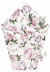 Bambusowy Rożek Dla Niemowlaka Rozmiar 74x74 Cm Peonie