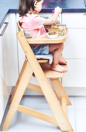 Moby Woody Drewniane Krzesełko Do Karmienia Drewniane