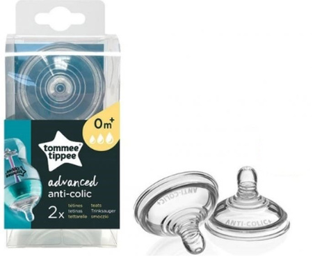 Tommee Tippee Smoczek Antykolkowy Do Butelki Advanced 2szt. 0+ Wieloprzepływowy