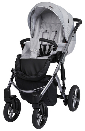 Kunert Lavado Premium Wózek Głęboko-Spacerowy Kropki + Szary Grafitowa Rama Koła Żelowe