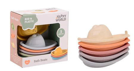 Happy World Łódki do kąpieli BIOplastik 5 sztuk 0 m+