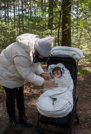 Lodger Wodoodporny Zimowy Śpiworek Do Wózka Szary Taslon Drizzle