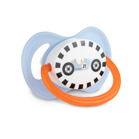Canpol Babies Smoczek Uspokajający Silikon Symetryczny 0-6m Racing Szary