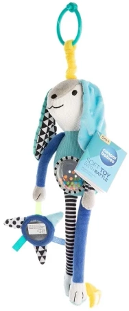 Canpol Babies Pluszowa Zabawka Z Grzechotką I Lusterkiem | Niebieski