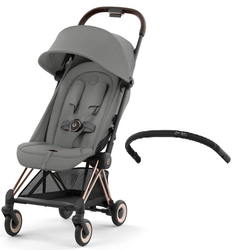 Cybex Coya Wózek Spacerowy Rama Rosegold Mirage Grey + Pałąk do Wózka