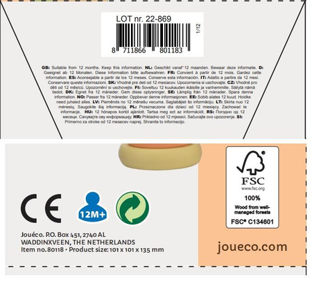 Joueco The Wildies Drewniana wieża małpka