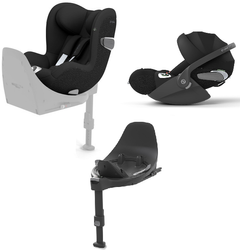 Cybex Sirona T I-Size Fotelik Samochodowy 0-18 kg + Cybex Cloud T I-Size Fotelik Samochodowy 0-13kg Sepia Black + Baza T