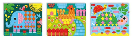 Janod Zestaw kreatywny Mozaika Zwierzęta 3+