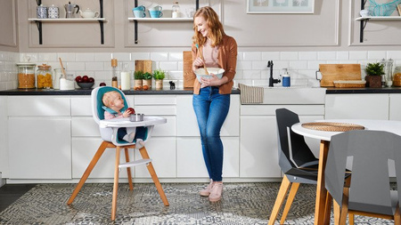 Kinderkraft Tixi Krzesełko Do Karmienia 2w1 Szary