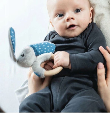 Whisbear EKO Gryzak Drewniany Króliczek Szary