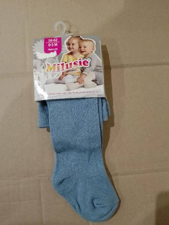 Milusie Rajstopy Niebieskie Rozmiar 56-62