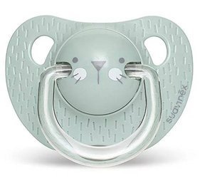 Suavinex Smoczek anatomiczny silikonowy Premium +18m  Kotek miętowy   Hygge Baby