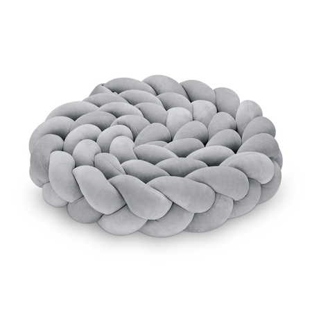 SenLove Ochraniacz do Łóżeczka Warkocz 240 cm Szary