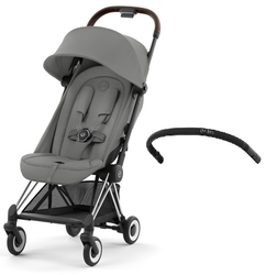 Cybex Coya Wózek Spacerowy Rama Chrome Mirage Grey + Pałąk do Wózka