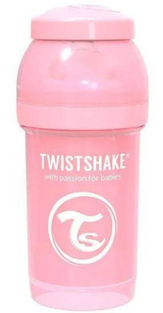 TwistShake Butelka Antylkolkowa 180 ml 0m+ Pastel Pink