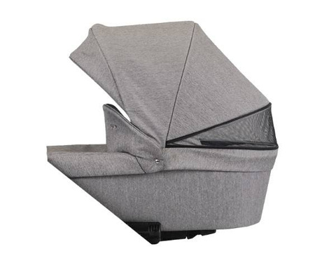 Kunert Molto Wózek Głęboko-Spacerowy 2w1 Grafit Jeans + Kwiaty Czarna Rama Koła Żelowe