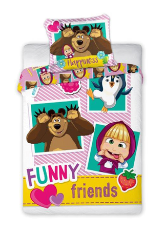 Faro Pościel 100x135+40x60 (040) Masza I Niedźwiedź