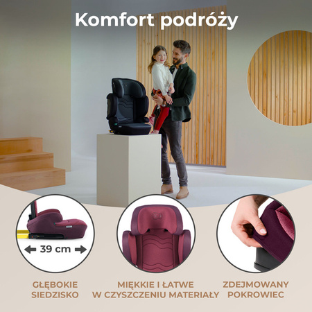 Kinderkraft XPand 2 Fotelik Samochodowy 15-36 kg Cherry Pearl
