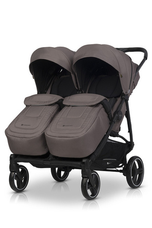 Euro-Cart Doblo Wózek Spacerowy Bliźniaczy lub Rok Po Roku Taupe