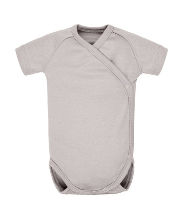 Poofi Body z Krótkim Rękawem Rozmiar 56 0-2m Jasny Szary