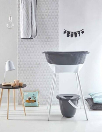 Luma Zestaw Kąpielowy 8 Elementów Wanienka i Akcesoria Dark Grey