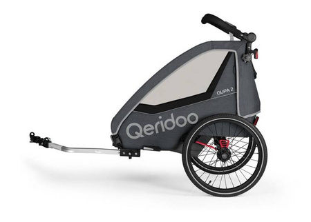 Qeridoo Qupa 2 Przyczepka Rowerowa Grey