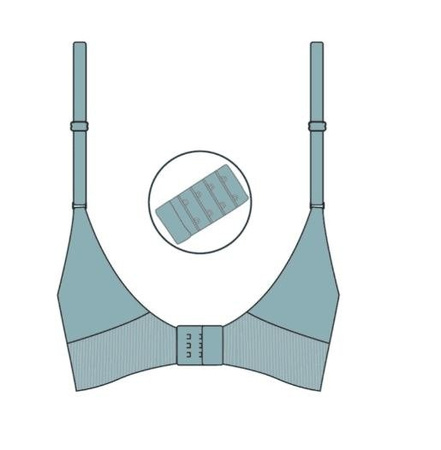 Carriwell Bezszwowy Biustonosz Do Karmienia Z Koronką S Box 3060 Niebieski
