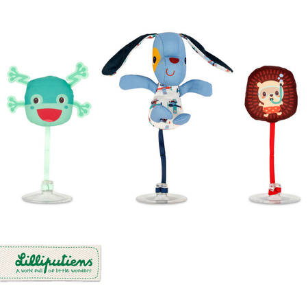 Lilliputiens Zestaw 3 zabawek do kąpieli z przyssawkami Piesek Jules 3 m+