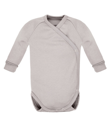 Poofi Body z Długim Rękawem Rozmiar 68 3-6m Jasny Szary
