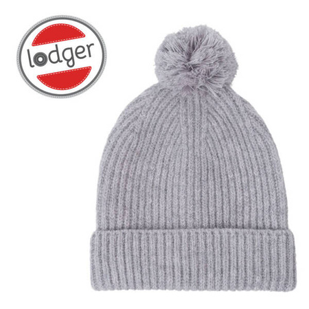 Lodger Czapeczka z Wełny Merino 100% 3-6 msc Szara Drizzle
