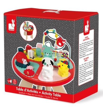 Janod Stolik Edukacyjny Drewniany Duży Baby Forest