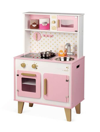 Janod Candy Chic Duża Kuchnia Drewniana z Dźwiękiem i Akcesoriami