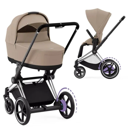 Cybex e-Priam 4.0 Wózek Głęboko-Spacerowy + Cybex Cloud G I - Size Fotelik Samochodowy