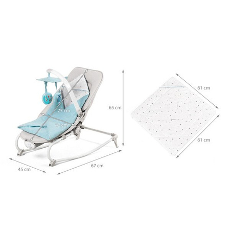Kinderkraft Felio Leżaczek 0-18kg Light Blue