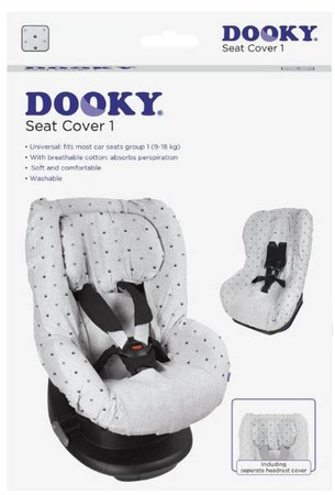 Dooky Pokrowiec do Fotelika 9-18 kg Light Grey Crow