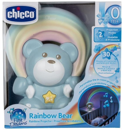 Chicco Interaktywny Miś z Tęczowym Projektorem Blue